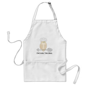 Cute Owl Baker or Chef Standard Apron
