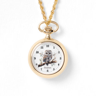 cute owl bird lovers add name watch
