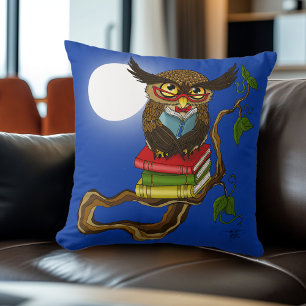 Cute Owl Books Cushion
