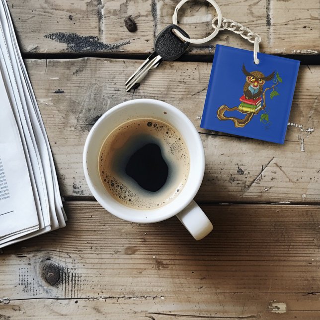 Cute Owl Books Key Ring (Creator Uploaded)