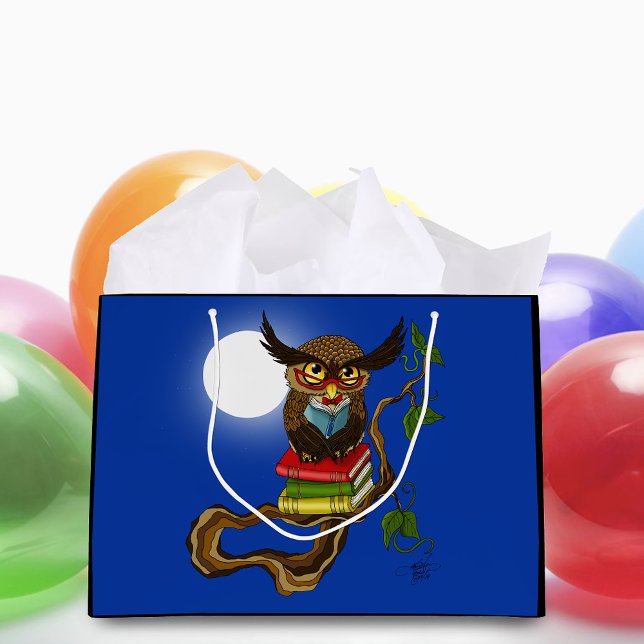 Cute Owl Books Large Gift Bag (Creator Uploaded)