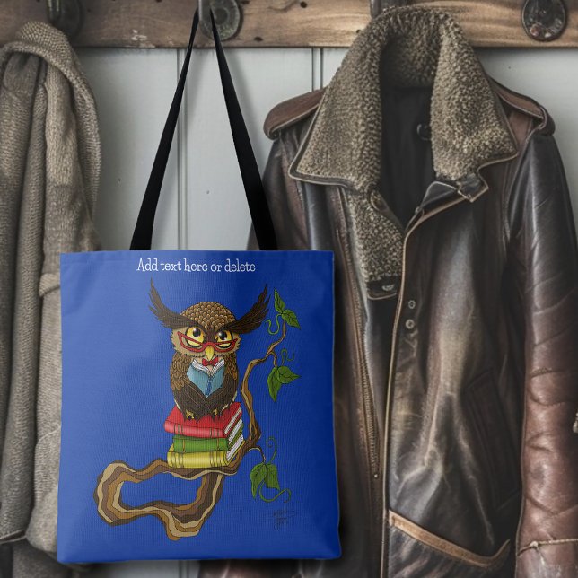Cute Owl Books Tote Bag (Creator Uploaded)