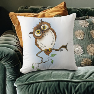 Cute Owl Brown Hoot Cushion