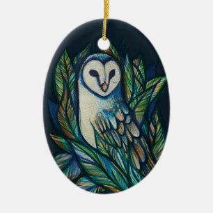 Cute Owl Ceramic Tree Decoration