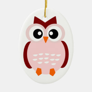CUTE OWL CERAMIC TREE DECORATION