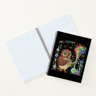 Cute Owl-chemy Lab Fun Nerdy Scientist Chemist Notebook