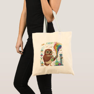 Cute Owl-chemy Lab Fun Nerdy Scientist Chemist Tote Bag