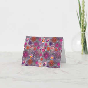 Cute owl design note card