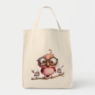 Cute Owl Family Tote Bag