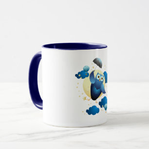 Cute Owl Flying with Umbrella Mug