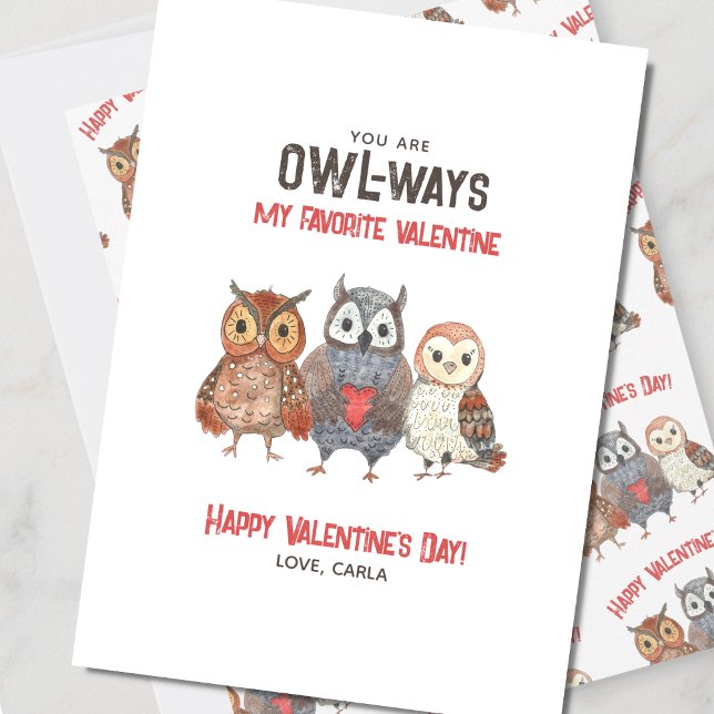 Cute Owl Friend Valentine's Day Holiday Card (Creator Uploaded)