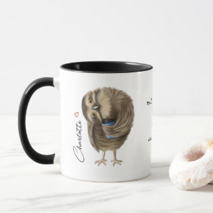 Cute Owl Funny Love Script Personalised Name Mug