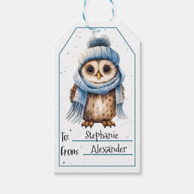 Cute Owl Gift Tags (Front)