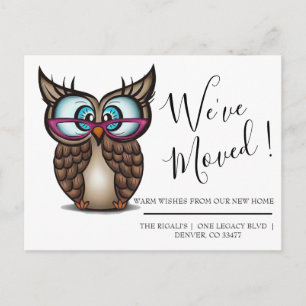 cute owl home moving Postcard