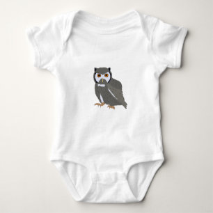 Cute Owl Illustration Baby Bodysuit