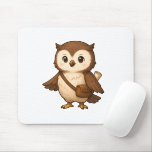 Cute Owl Illustration – Okojo and Friends Illust Mouse Pad