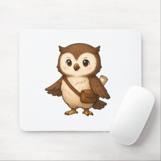 Cute Owl Illustration – Okojo and Friends Illust Mouse Pad