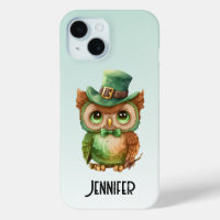 Cute Owl in a Green Top Hat