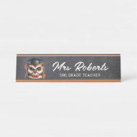 Cute OWL in Glasses Tutor Teacher Chalkboard