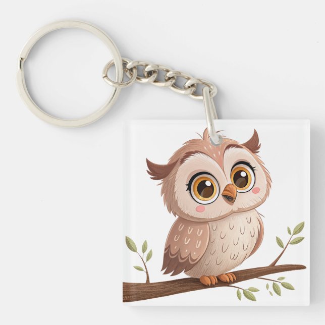 Cute Owl Key Ring (Front)