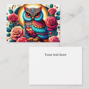Cute owl lovers add message  card