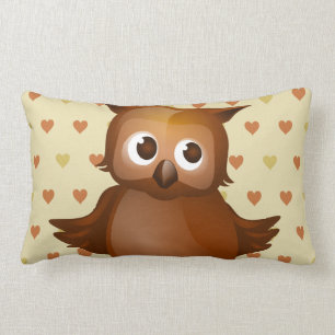 Cute Owl Lumbar Cushion