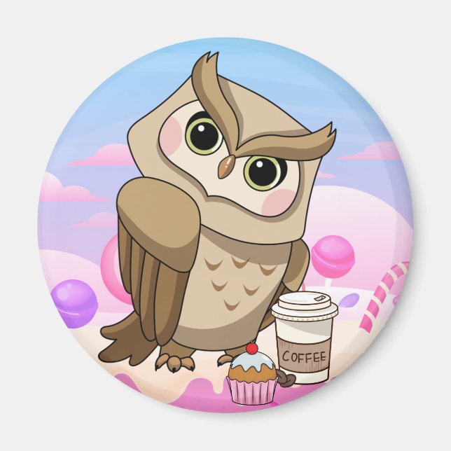 Cute Owl Magnet (Front)