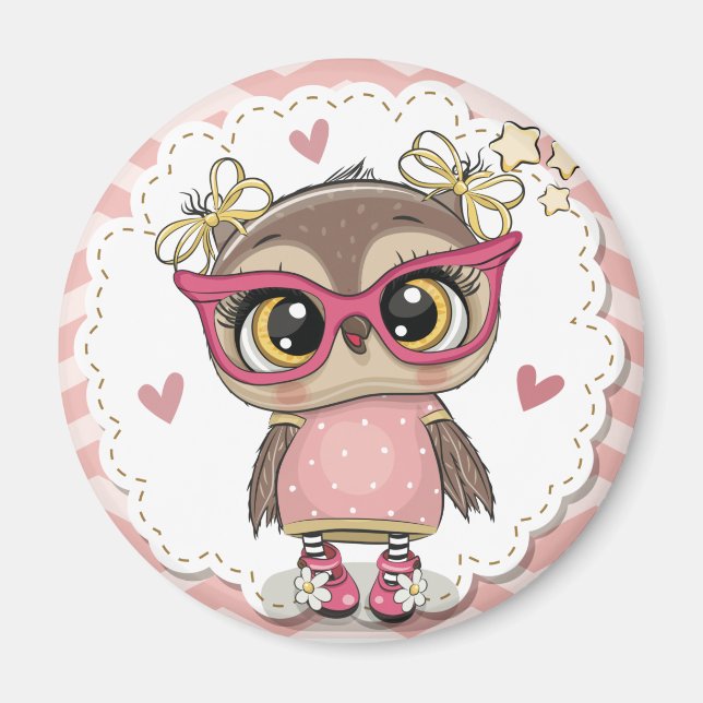 Cute Owl Magnet (Front)