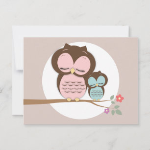 Cute Owl & Mama Words of Advice Mummy Cards