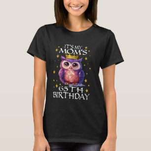 Cute Owl Momu2019s 65th Birthday Crown Stars Mum B T-Shirt