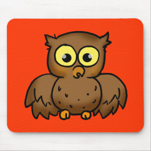 Cute owl mouse pad