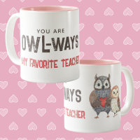 Cute Owl My Favourite Teacher Appreciation Gift