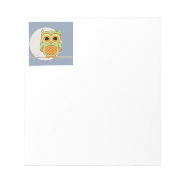 Cute Owl Notepad (Front)