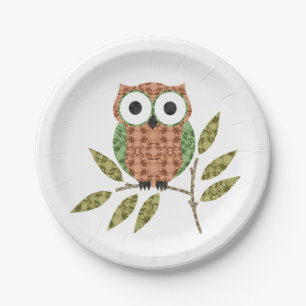 Cute Owl Paper Plates