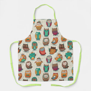 Cute Owl Pattern Apron