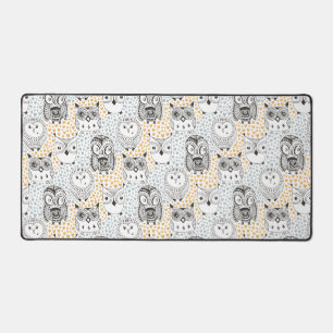 Cute Owl Pattern Desk Mat