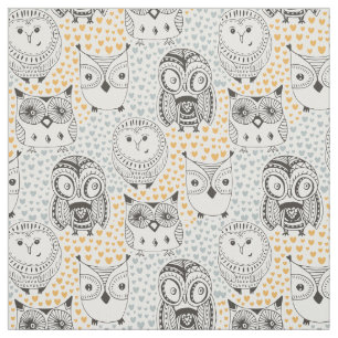 Cute Owl Pattern fabric