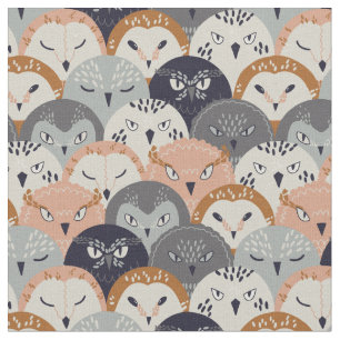 Cute Owl Pattern Fabric