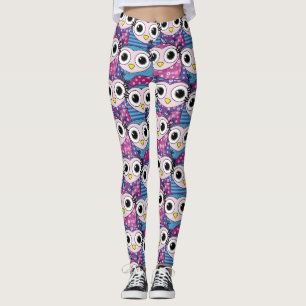 Cute Owl Pattern Leggings