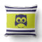 Cute Owl Pillow | Navy Blue Lime Green