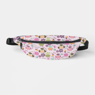 Cute Owl Pink  Bum Bags