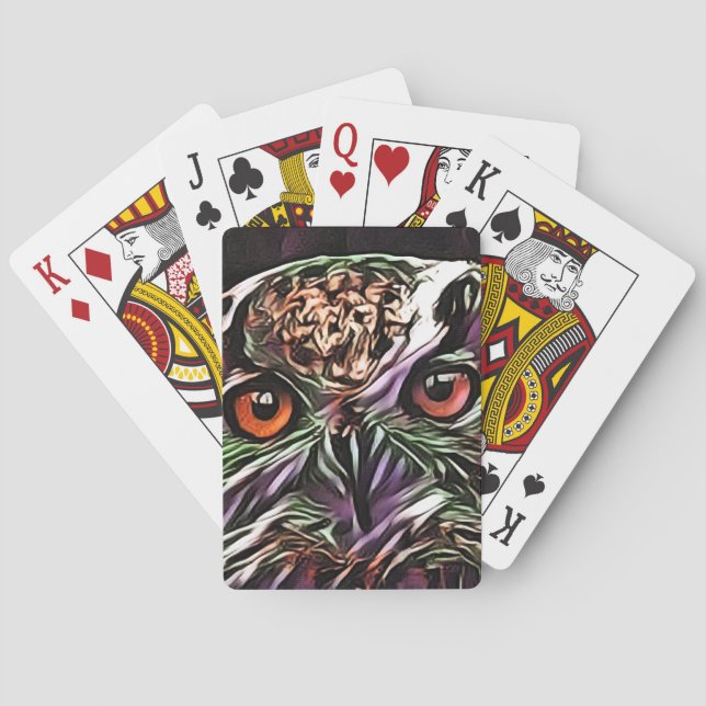 CUTE OWL  PLAYING CARDS (Back)