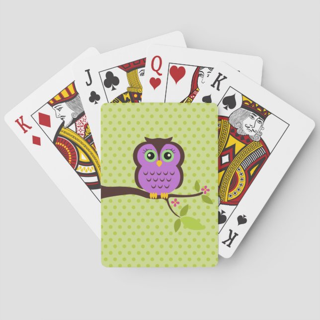 Cute Owl Playing Cards (Back)