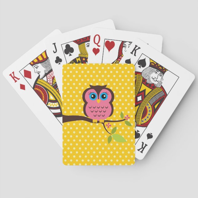 Cute Owl Playing Cards (Back)