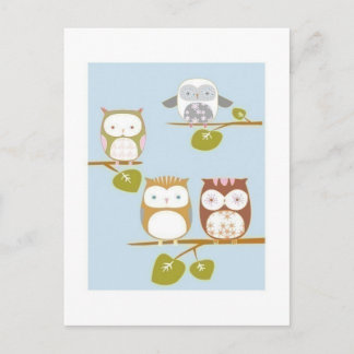 Cute owl postcard