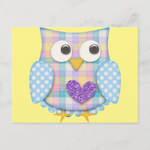 Cute owl postcard