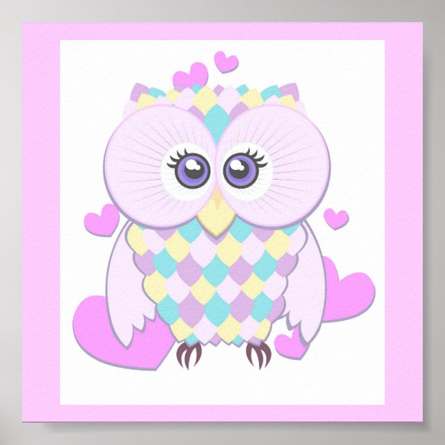 Cute Owl Poster (Front)