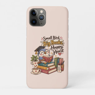 Cute Owl Reading Books Illustration Notebook Case-Mate iPhone Case