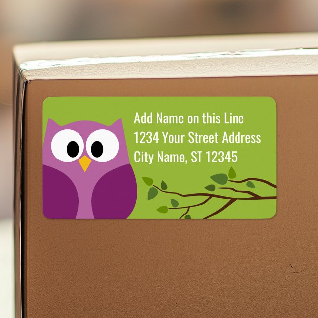 Cute Owl - Return Address Labels (Personalized return address label)