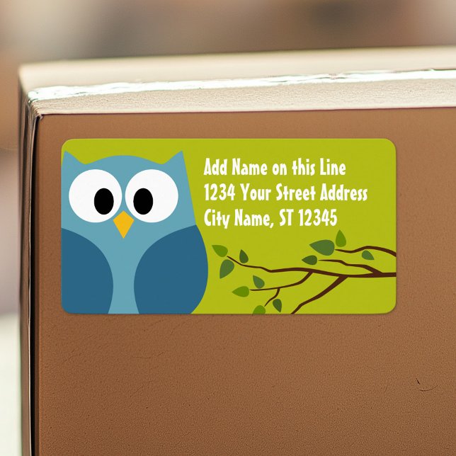 Cute Owl - Return Address Labels (Cute, personalized return address label)